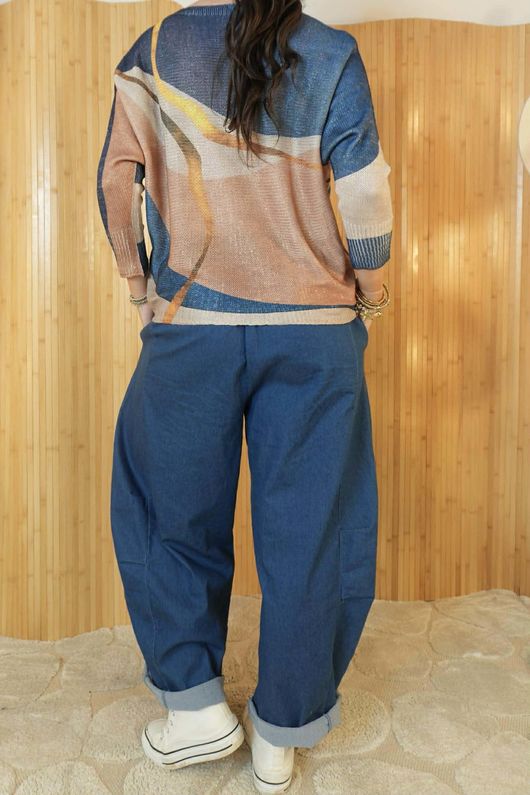 Raven Relaxed Knit Top Riley Navy